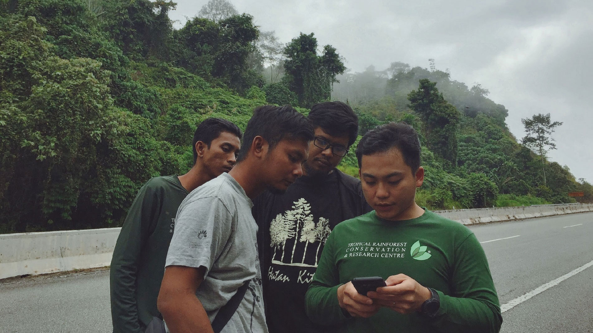 Cameron Highlands, Pahang. /Central Forest Spine/ Team CFS stopped over to determine the next targeted survey site.